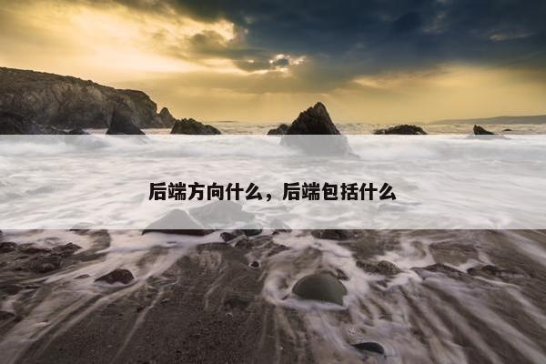 后端方向什么，后端包括什么