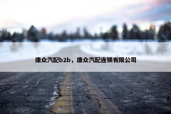 康众汽配b2b，康众汽配连锁有限公司