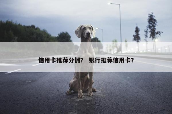 信用卡推荐分佣？ 银行推荐信用卡？