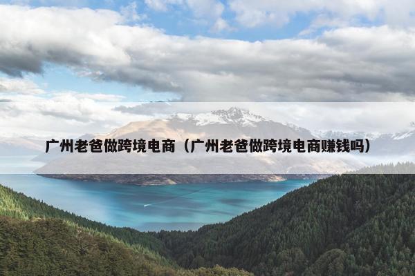 广州老爸做跨境电商（广州老爸做跨境电商赚钱吗）
