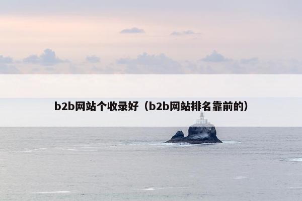 b2b网站个收录好（b2b网站排名靠前的）
