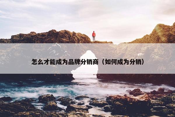 怎么才能成为品牌分销商（如何成为分销）