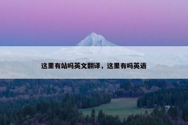 这里有站吗英文翻译，这里有吗英语