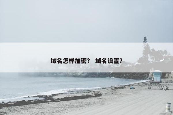 域名怎样加密？ 域名设置？