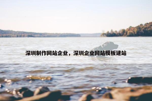 深圳制作网站企业，深圳企业网站模板建站