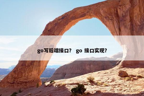 go写后端接口？ go 接口实现？