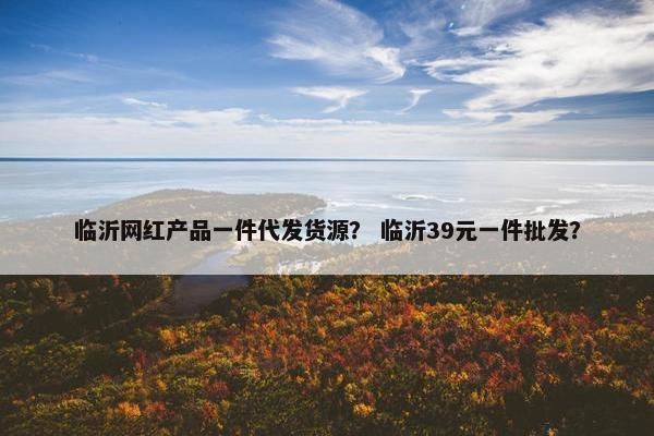 临沂网红产品一件代发货源？ 临沂39元一件批发？