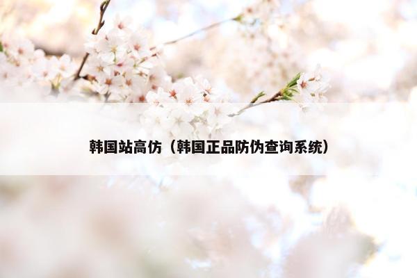 韩国站高仿（韩国正品防伪查询系统）