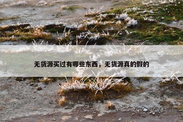 无货源买过有哪些东西，无货源真的假的