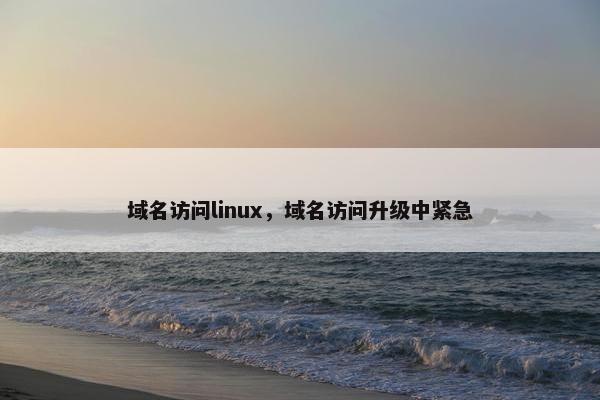 域名访问linux，域名访问升级中紧急
