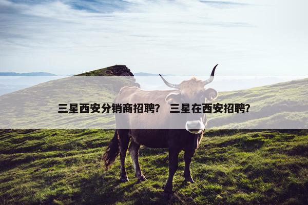 三星西安分销商招聘？ 三星在西安招聘？