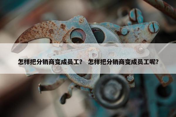 怎样把分销商变成员工？ 怎样把分销商变成员工呢？