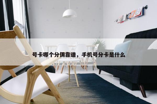 号卡哪个分佣靠谱，手机号分卡是什么