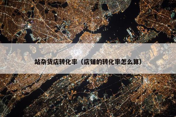 站杂货店转化率（店铺的转化率怎么算）