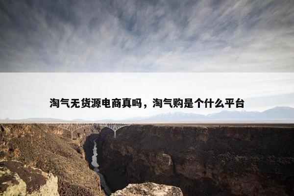 淘气无货源电商真吗，淘气购是个什么平台