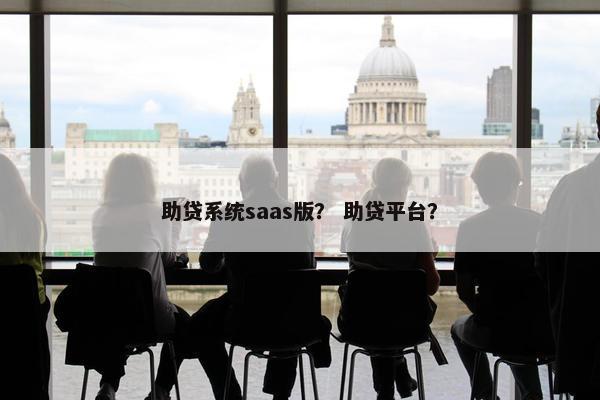 助贷系统saas版？ 助贷平台？