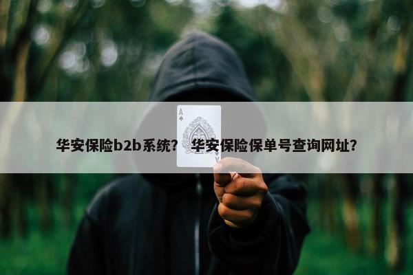 华安保险b2b系统？ 华安保险保单号查询网址？