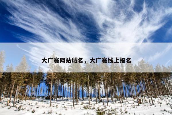 大广赛网站域名，大广赛线上报名