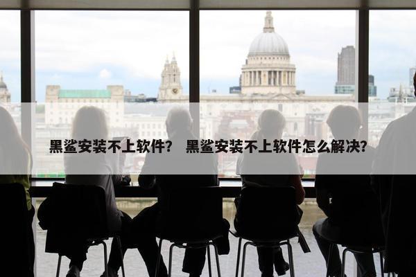黑鲨安装不上软件？ 黑鲨安装不上软件怎么解决？