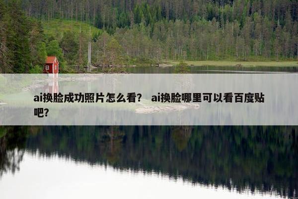 ai换脸成功照片怎么看？ ai换脸哪里可以看百度贴吧？