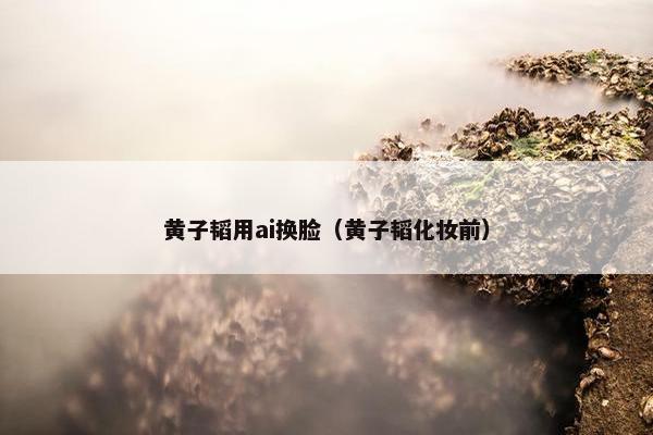 黄子韬用ai换脸（黄子韬化妆前）