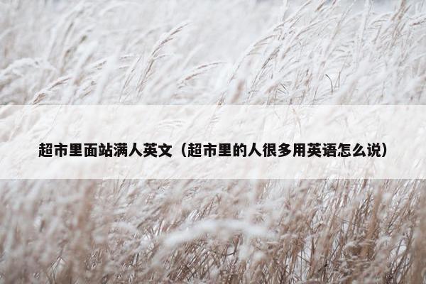 超市里面站满人英文（超市里的人很多用英语怎么说）