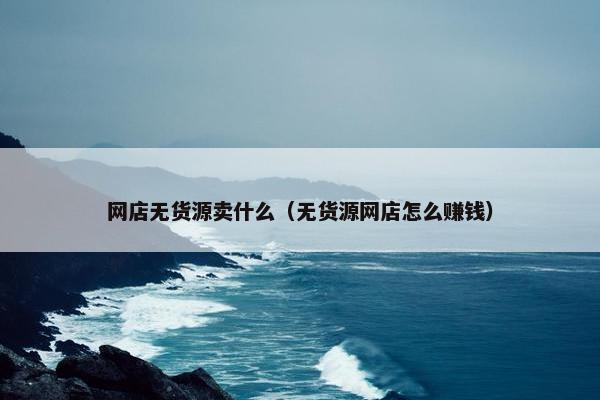 网店无货源卖什么（无货源网店怎么赚钱）