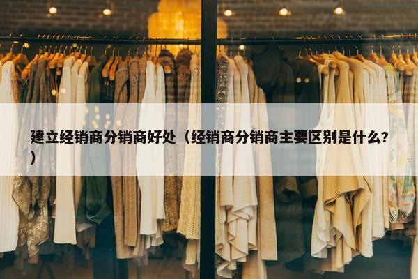 建立经销商分销商好处（经销商分销商主要区别是什么?）