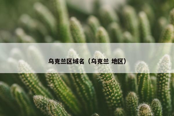 乌克兰区域名（乌克兰 地区）