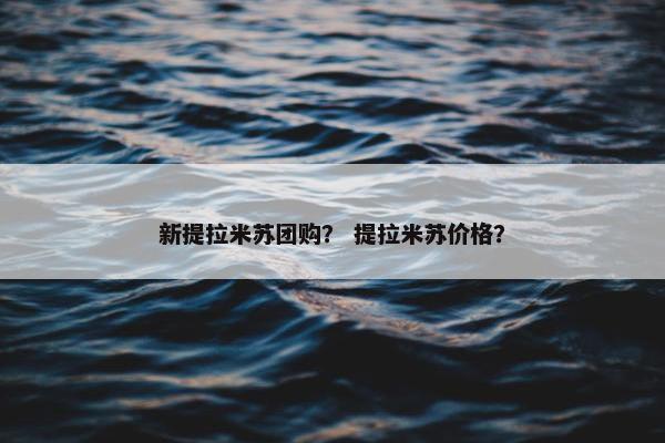 新提拉米苏团购？ 提拉米苏价格？