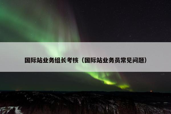 国际站业务组长考核（国际站业务员常见问题）