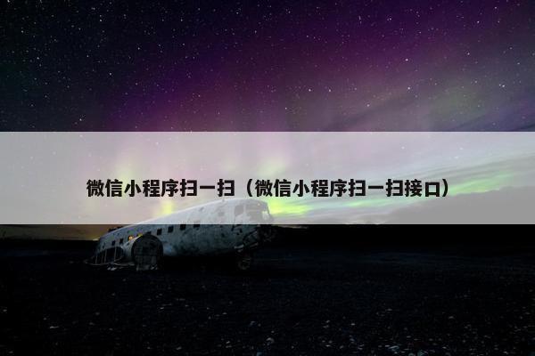 微信小程序扫一扫（微信小程序扫一扫接口）