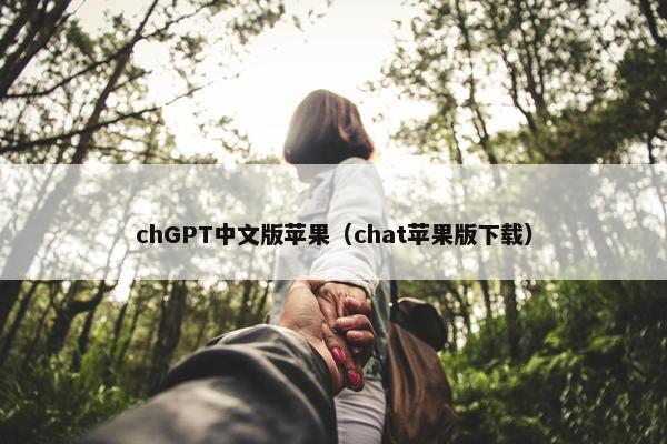 chGPT中文版苹果（chat苹果版下载）