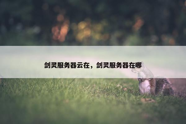 剑灵服务器云在，剑灵服务器在哪