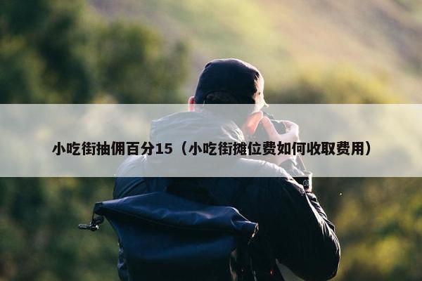小吃街抽佣百分15（小吃街摊位费如何收取费用）