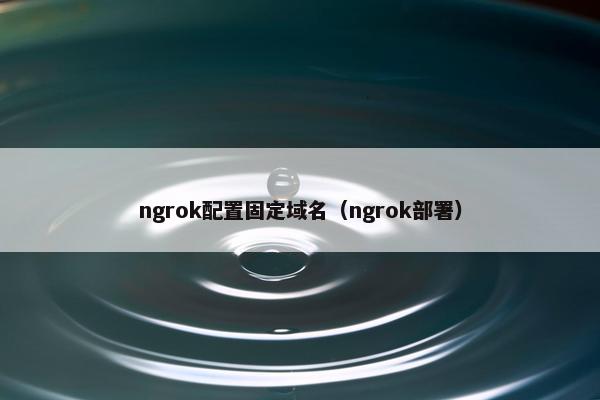ngrok配置固定域名（ngrok部署）
