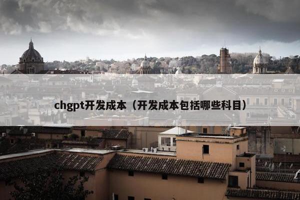 chgpt开发成本（开发成本包括哪些科目）