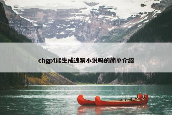 chgpt能生成违禁小说吗的简单介绍