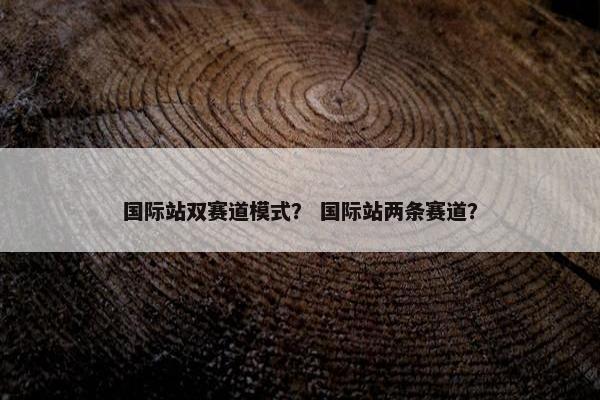 国际站双赛道模式？ 国际站两条赛道？