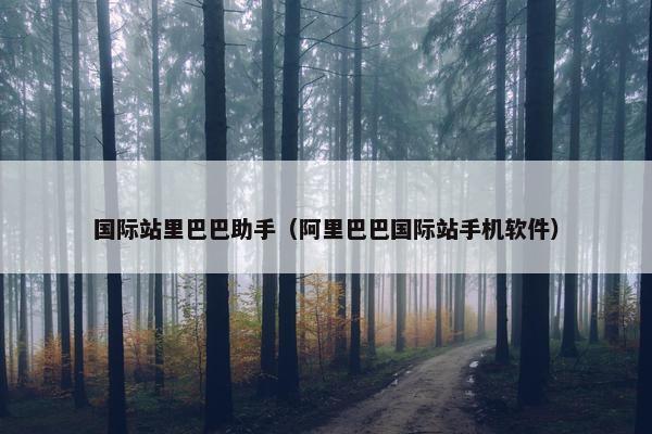 国际站里巴巴助手（阿里巴巴国际站手机软件）