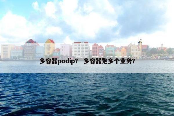多容器podip？ 多容器跑多个业务？