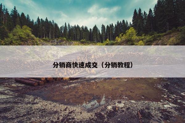 分销商快速成交（分销教程）