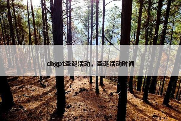 chgpt圣诞活动，圣诞活动时间
