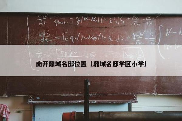 南开鼎域名邸位置（鼎域名邸学区小学）