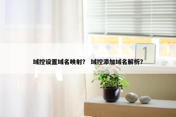 域控设置域名映射？ 域控添加域名解析？