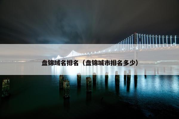 盘锦域名排名（盘锦城市排名多少）