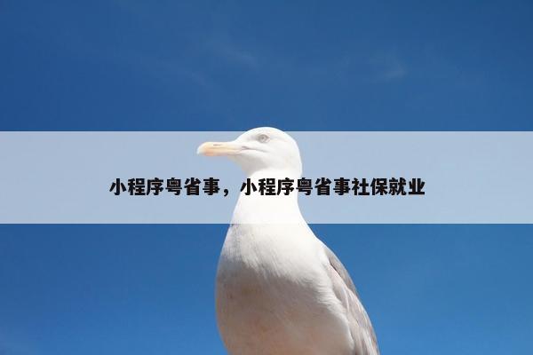 小程序粤省事，小程序粤省事社保就业