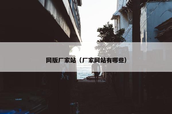 网版厂家站（厂家网站有哪些）