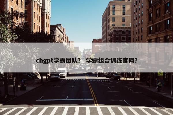 chgpt学霸团队？ 学霸组合训练官网？