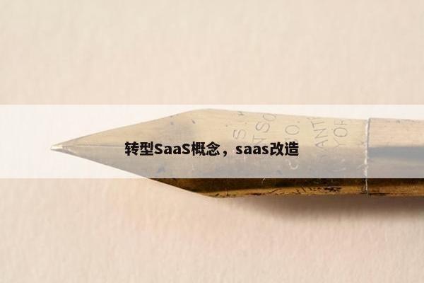 转型SaaS概念，saas改造